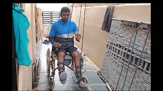 Knee lock exercise Spinal Cord Complete injury exercisemotivation spinalcordinjury homeexercise [upl. by Bruns]