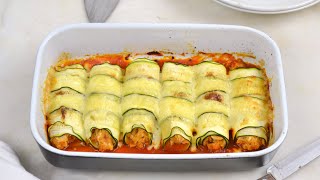 Canelones de calabacín con atún ¡Fáciles sanos y deliciosos [upl. by Naarah]