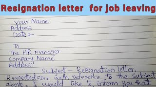 Resignation letter for job leaving  Resignation letter format resignationletterforjobleaving [upl. by Ranchod866]