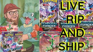 🔴LIVE RIP AND SHIP  Pokemon Card Opening TEMPORAL FORCES🔴 [upl. by Ynaffyt]