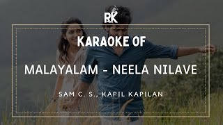 Malayalam  Neela Nilave  Malayalam Karaoke Songs With Lyrics  Regional Karaoke [upl. by Ruder]