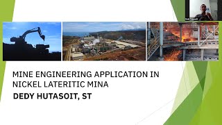 SibimaSeries2021 Sesi12  Mine Engineering Application In Nickel Lateritic Mine [upl. by Burn]