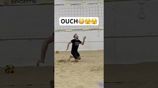 He was getting DESTROYED by the Ball🫣😳🏐 beachvolleyball volleyball fail funny blooper sport [upl. by Alioz]