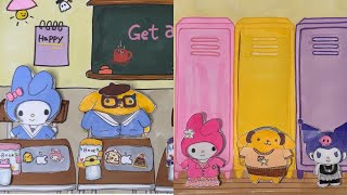 🫧Paper DIY🫧💎Cinnamoroll and his friends are going to school💎 cute locker supplies paper ASMR [upl. by Faruq]