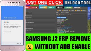 Samsung Galaxy J2 J200G Frp Reset Without Adb Enable Need Unlock tool One click Frp Reset [upl. by Anamuj]