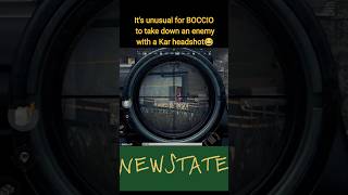 Its unusual for BOCCIO to take down an enemy with a Kar headshot newstatepubg [upl. by Elak]