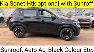 New Varient of Kia Sonet Htk Optional 2024 with Sunroof amp Black colour [upl. by Ytisahcal]