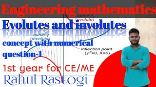 Evolutes and involutes with questionsengineering mathematics btech 1st sem CEMEvvi concept [upl. by Enneyehs]