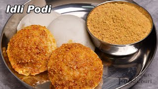 Idli Podi Recipe How To Make Idli Podi Side Dish for Idly Dosa [upl. by Ahsiea]