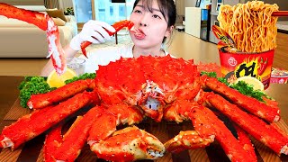 ASMR MUKBANG 직접 만든 대왕 킹크랩 먹방 amp 레시피 SEAFOOD GIANT KING CRAB EATING SOUND [upl. by Ceciley]