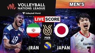 VNL Live  IRAN vs JAPAN  2024 Volleyball Nations League MENs Tournament Live Score [upl. by Elijah633]