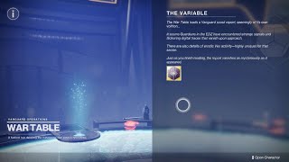 Destiny 2 The Variable exotic mission [upl. by Rochemont]