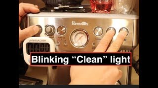 quotCleanquot Blinking Light  Breville Barista Express [upl. by Enialem]