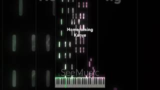 Homecoming by Kanye west  piano tutorial easy piano music [upl. by Anassor]