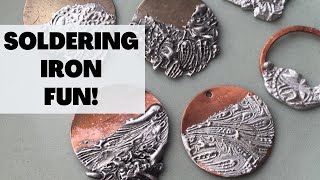 Easy Stamped Soldered Pendants Tutorial  Soldering Iron Jewelry Laura Beth Love [upl. by Amyaj429]