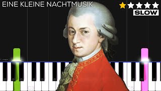 Mozart  Eine kleine Nachtmusik  SLOW EASY Piano Tutorial [upl. by Ludly465]