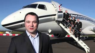 Hangar8s Embraer Lineage 1000 lands at London Oxford Airport [upl. by Murielle]