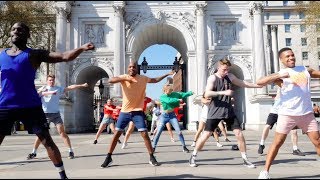 Huge Epic Flash Mob in Marble Arch London [upl. by Covell735]