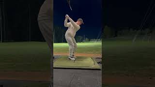 Iron swing is feeling good but far to go golfpractice golfswing drivingrange golf golfer [upl. by Gunning]