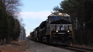 There Were Some WEIRD Locomotives On This Train  Norfolk Southern 12R With Slug Set By The B20 [upl. by Bidle]