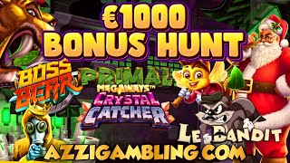 €1000 BONUS HUNT Primal Drago Boss Bear amp More💪🎰 [upl. by Lalise]