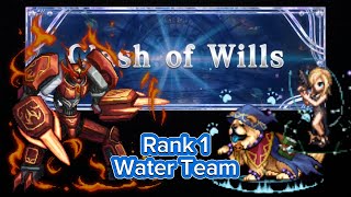 FFBE  Clash of Wills Lynx XO5 Rank 1 Clear Water Team 🤟 [upl. by Ailic]