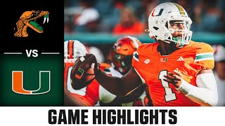 Florida AampM vs Miami Game Highlights  2024 ACC Football [upl. by Shank]