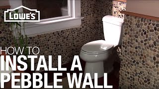 Install a Pebble Tile Accent Wall Installation [upl. by Amatruda]