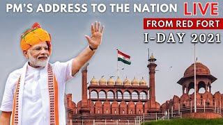 Indias 75th Independence Day Celebrations – PM’s address to the Nation  LIVE from the Red Fort [upl. by Mignonne]