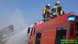 DOKU Großeinsatz  MEHRERE FEUERWEHREN  Brand in Recyclinghof  TLF PENDELVERKEHR  E [upl. by Nonnahsal218]