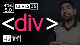 Div tag  html 5 tutorial in hindiurdu  Class  35 [upl. by Aivartal]