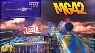 MG42 LASER Setup in Warzone 🔥 Beste Klasse  Aufsätze 250 Schuss Warzone Pacific  Rebirth Island [upl. by Yral932]