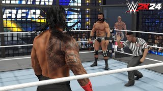 wwe 2k24 6 man elimination chamber match [upl. by Annoda23]