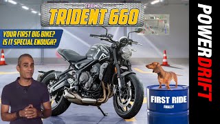 Triumph Trident 660  Your first big bike is here  PowerDrift [upl. by Atoiyanap]