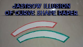 Optical illusion of curve paper  how to make jastrow illusion  same size curve illusion  shorts [upl. by Ylrebmek]