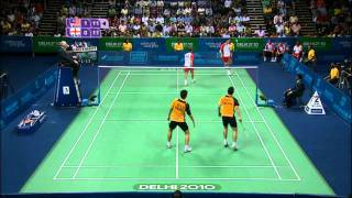 Final Mens Double Commonwealth games 2010 Game 2 [upl. by Eadahc]