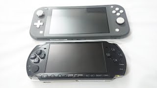 Sony PSP 3004 Vs Switch Lite Comparison  Two Awesome Handheld Video Games [upl. by Hassi55]