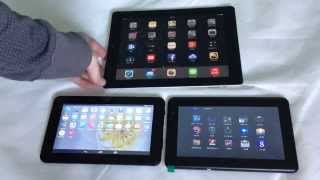 Hipstreet 7quot Tablet vs Digital2 Pad Tablet vs iPad [upl. by Cullan]