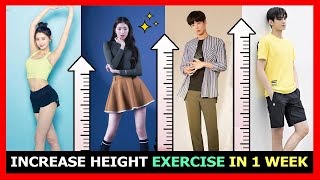 🏃 INCREASE HEIGHT EXERCISE amp STRETCH IN 1 WEEK FOR GIRLS BOYS WOMEN MEN  GROW TALLER AND SLIMMER [upl. by O'Grady196]