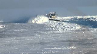 Plow truck clearing ice on the road to the diamond mines [upl. by Verile]