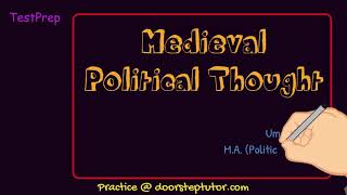 Medieval Political Thought Bible Fall of Church Augustine Acquinas  Political Science [upl. by Asiel927]