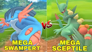 MEGA SCEPTILE vs MEGA SWAMPERT [upl. by Jobye]