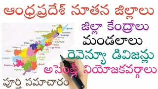 AP New Districts Complete Information  ఆంధ్రప్రదేశ్ నూతన జిల్లాల పూర్తి సమాచారం  KLRKnowledgeZone [upl. by Sanoj]