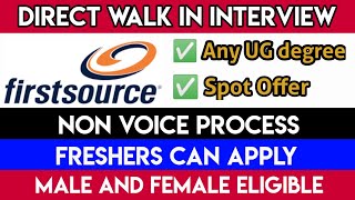 Non Voice Process work in Tamil  First Source Solution Job Interview Tamil  Non Voice Job Vacancy [upl. by Berenice]