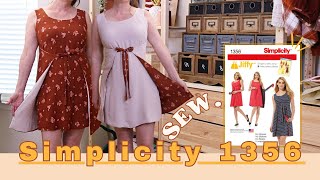 Sewing the Simplicity 1356 Sewing Pattern  Reversible Dress  Sew With Me [upl. by Richardo]