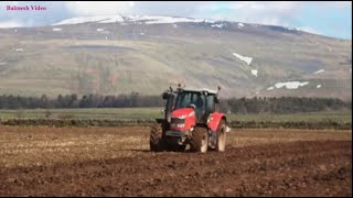 Ploughing with MF 7616 Right Beneath Cross Fell [upl. by Birkett990]