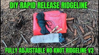 ROPECRAFT adjustable length rapid release no knot Ridgeline for Bushcraft Survival Camping [upl. by Einnok364]