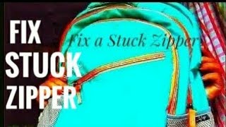 💙 HOW TO Fix A STUCK ZIPPER Backpack  QUICK TIP To Repair A Jammed ZIPPER [upl. by Ancelin952]