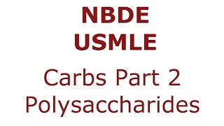 Carbohydrates Part 2  NBDE Biochemistry [upl. by Sidnee]