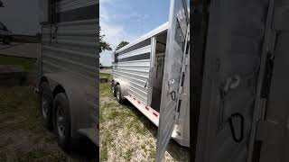 2020 4Star Trailer 38231 Deluxe Stock Bumper Pull trailer livestock farming [upl. by Rasla]